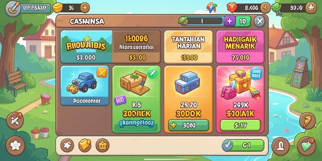 Screenshot menunjukkan tampilan awal yang menarik dan interaktif.